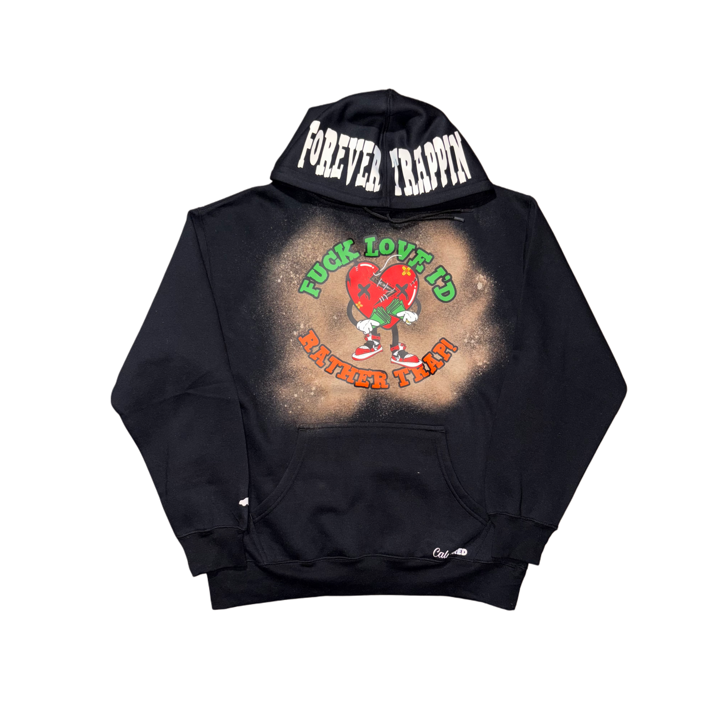 Trappin heart Bleched hoodie